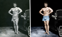 Before and after images showing benefits of colorizing a black and white photo